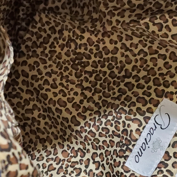 BRACIANO FAUX LEATHER LARGE TOTE EMBELLISHED color Blue whith golde stone - Picture 9 of 11